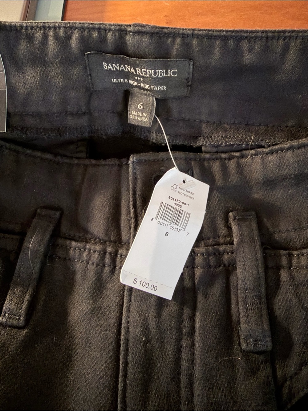 Banana Republic Black Ultra High-Rise Tapered Pants size 6 - Picture 3 of 7